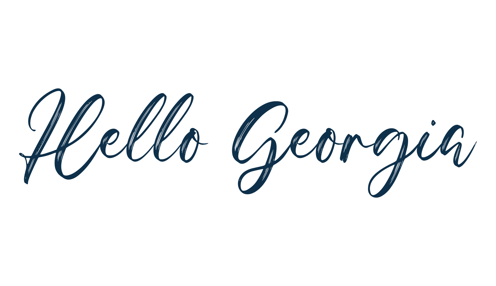 Hello Georgia, script brush fancy decorative calligraphy font preview