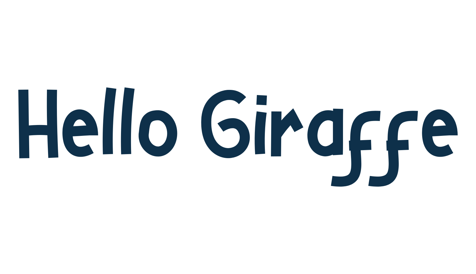 Hello Giraffe, cartoon font preview