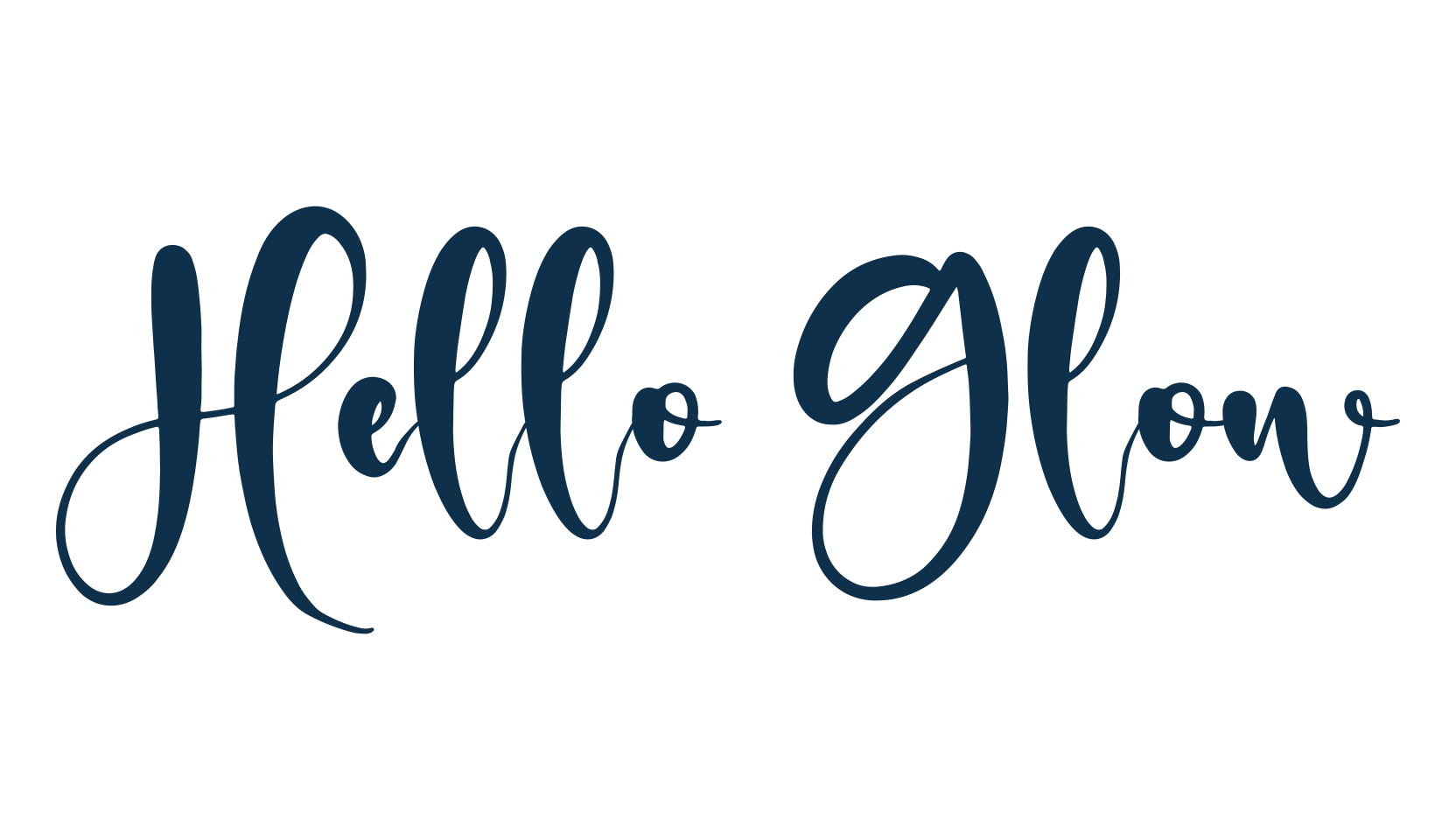Hello Glow, fancy decorative font preview