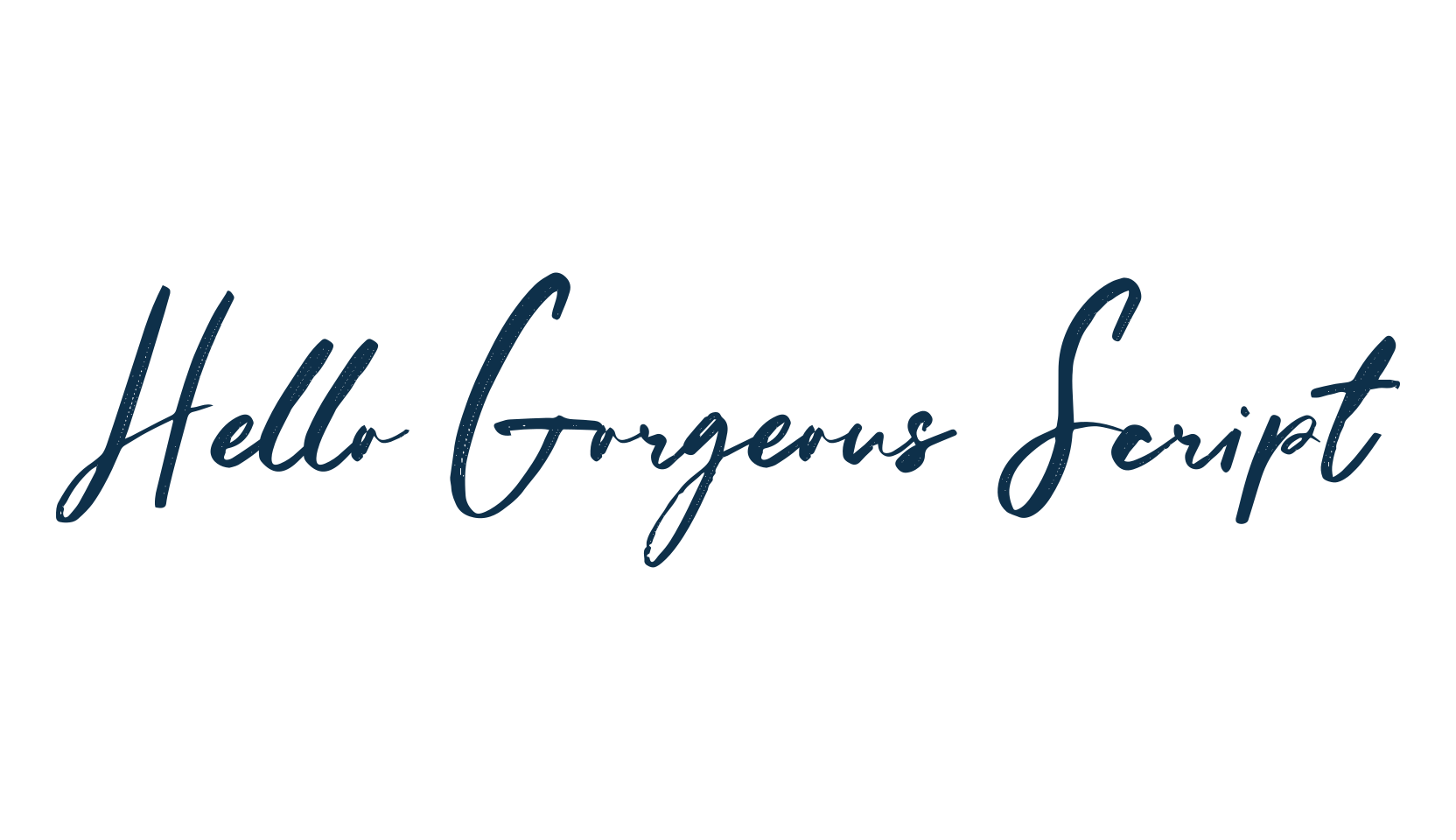 Hello Gorgeous Script, handwriting font preview