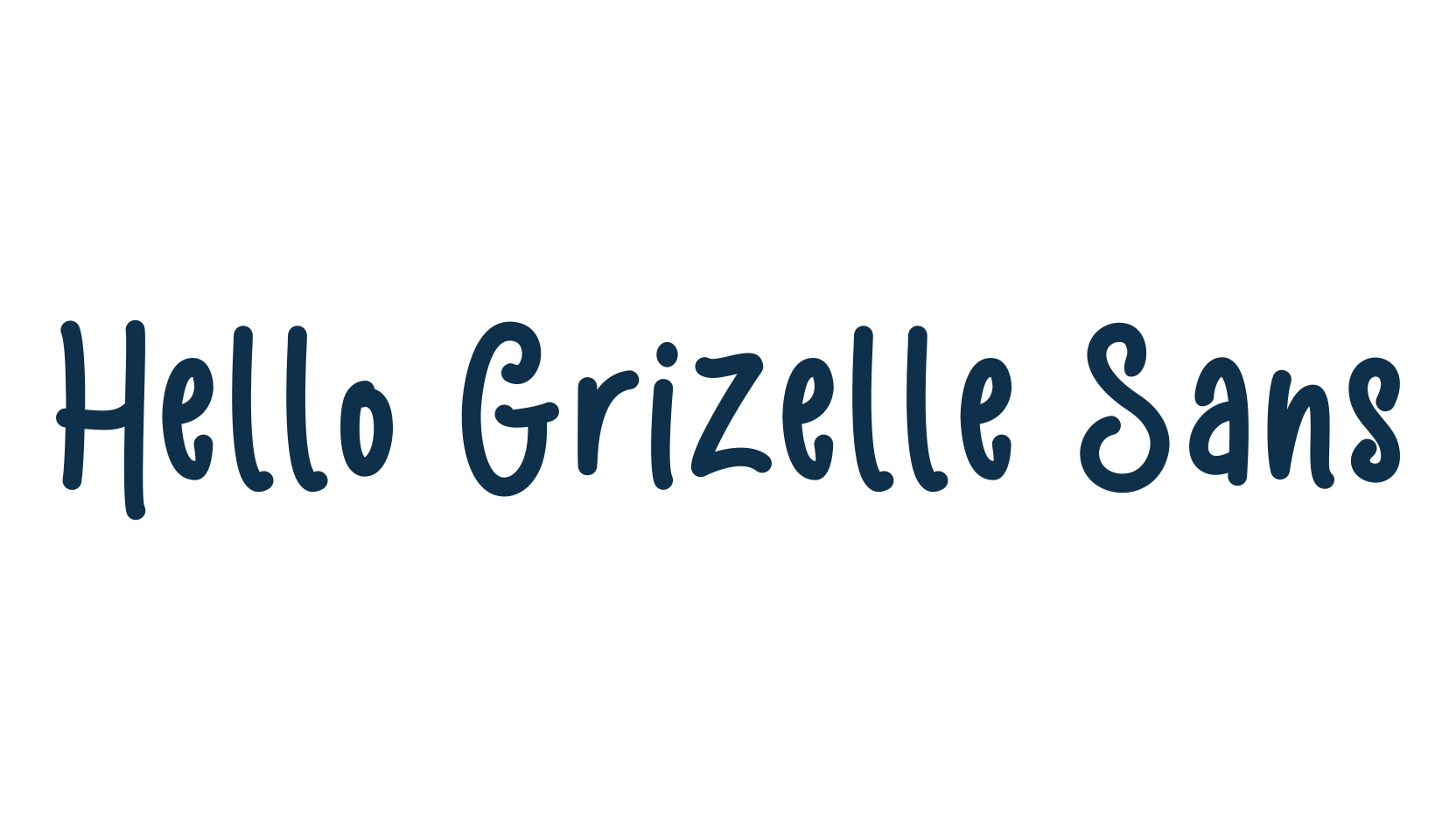 Hello Grizelle Sans, fancy decorative font preview