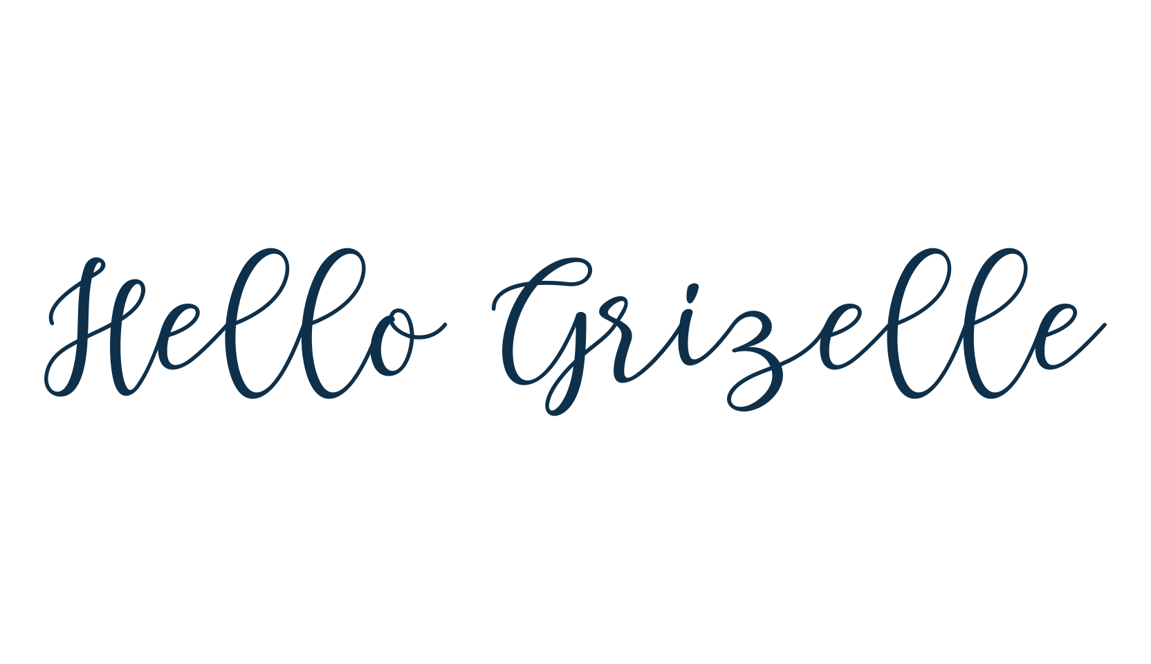 Hello Grizelle, script calligraphy fancy decorative font preview