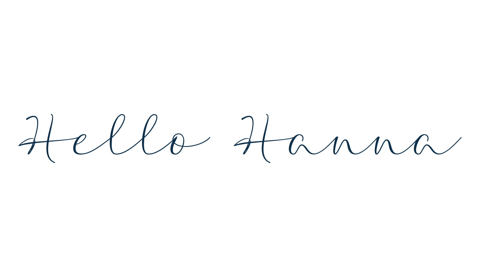 Hello Hanna, script handwritten fancy decorative calligraphy font preview