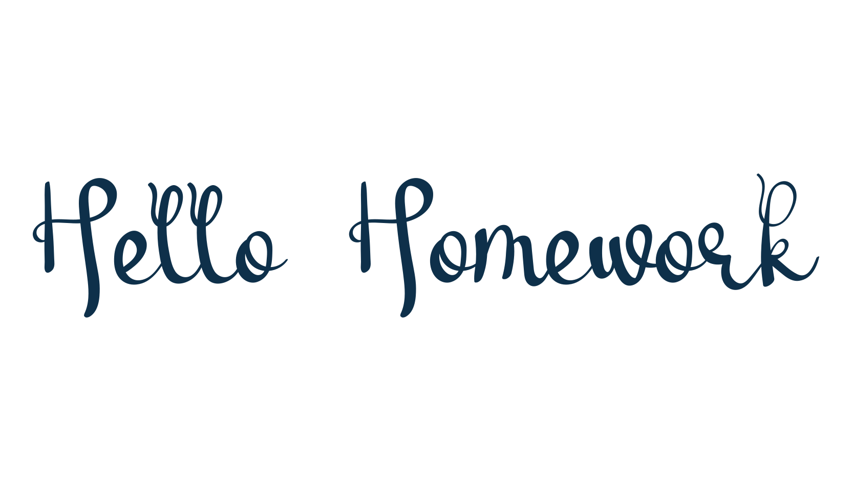 Hello Homework, fancy decorative font preview