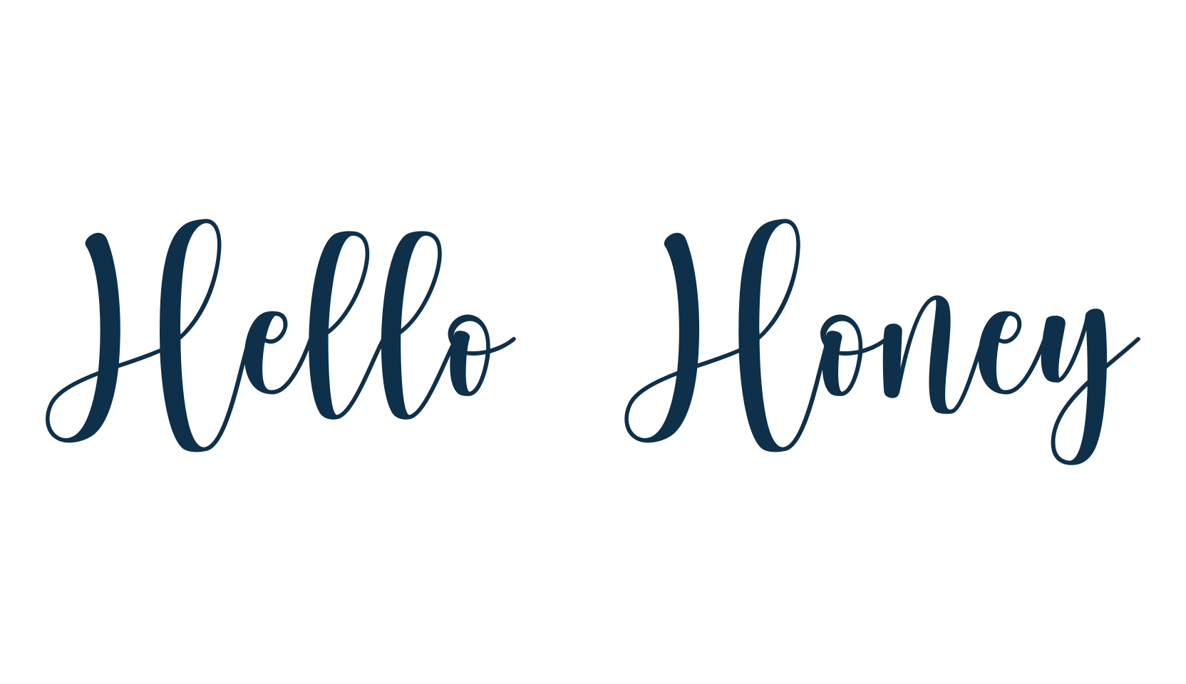 Hello Honey, calligraphy font preview