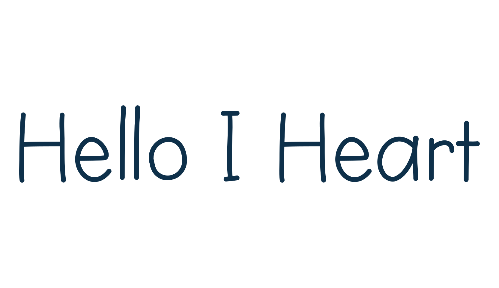 Hello I Heart, script handwritten fancy decorative calligraphy font preview