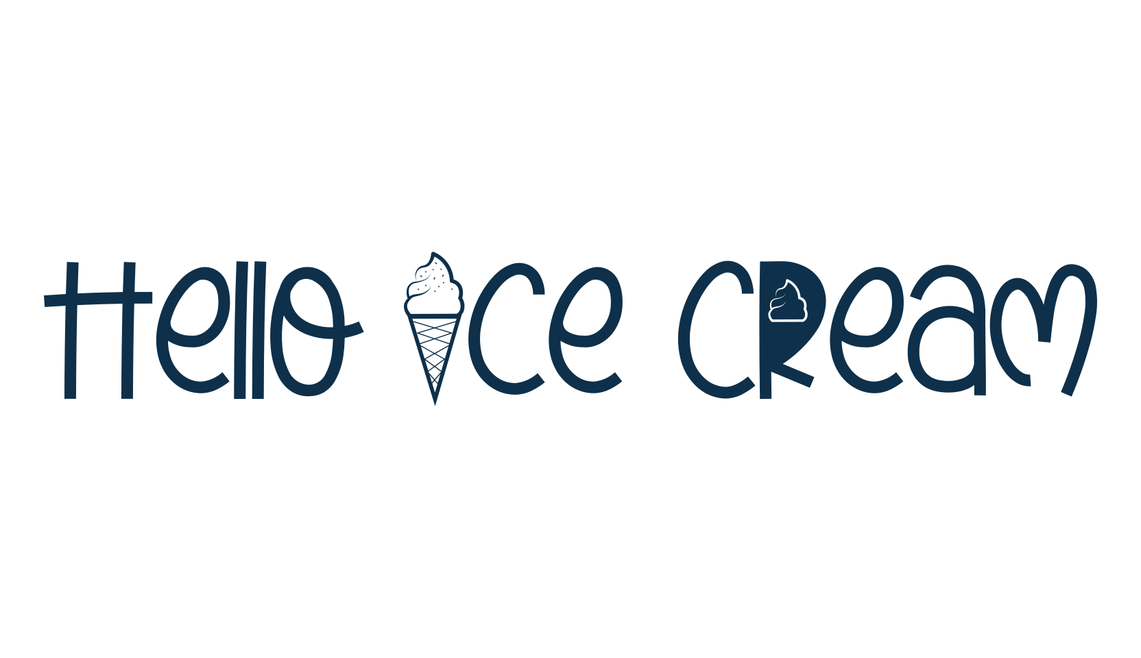 Hello Ice Cream, fancy various decorative font preview