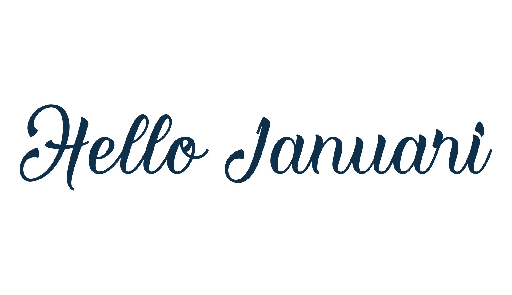 Hello Januari, calligraphy font preview