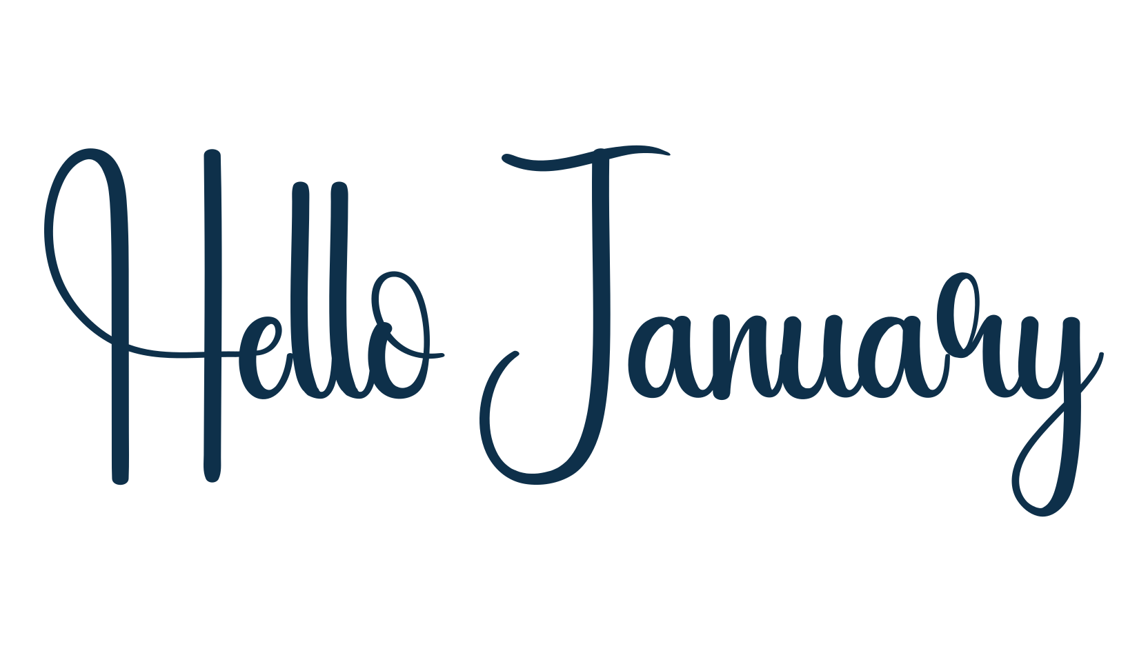 Hello January, script handwritten fancy decorative calligraphy font preview