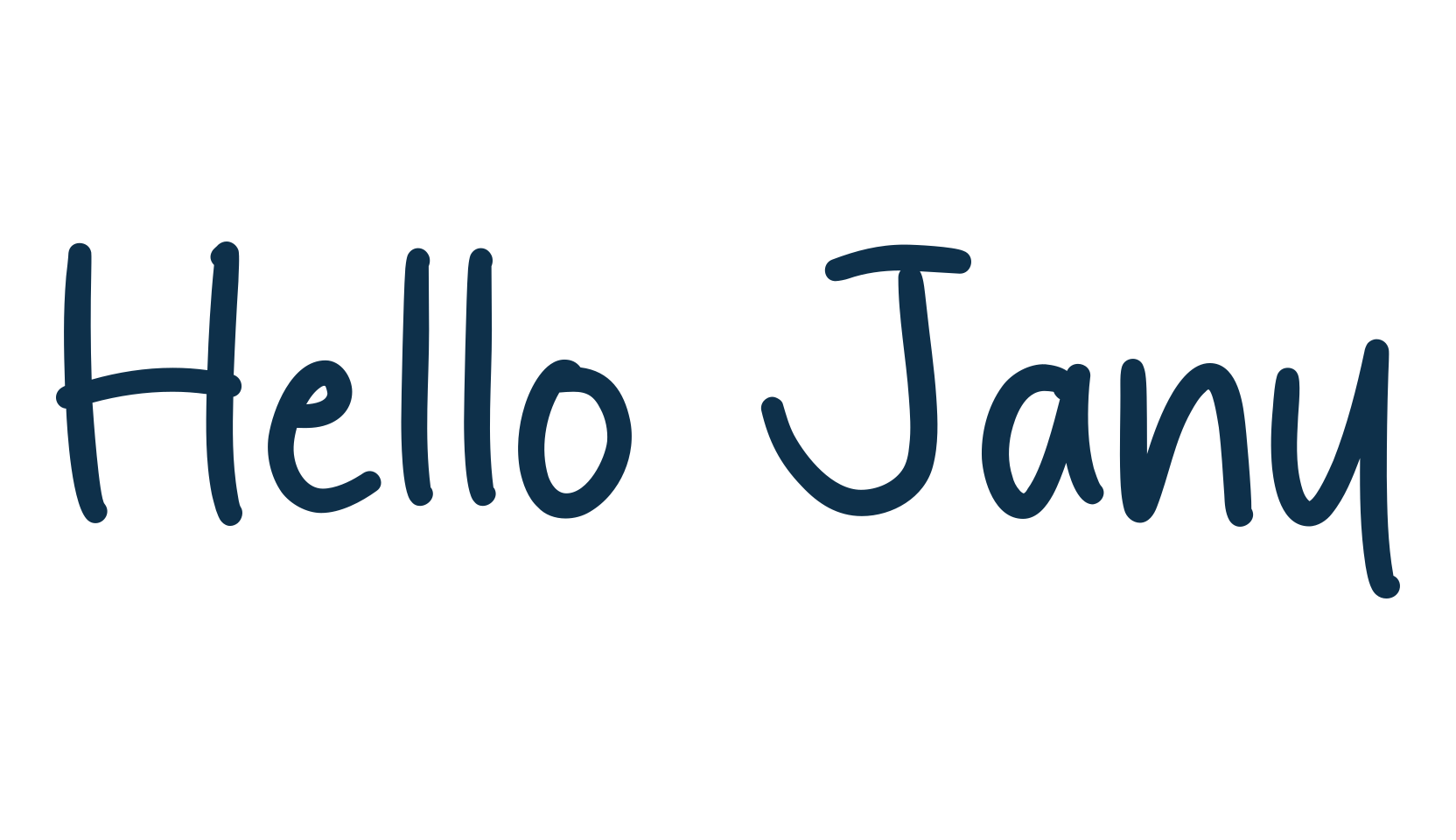 Hello Jany, script handwritten fancy decorative calligraphy font preview