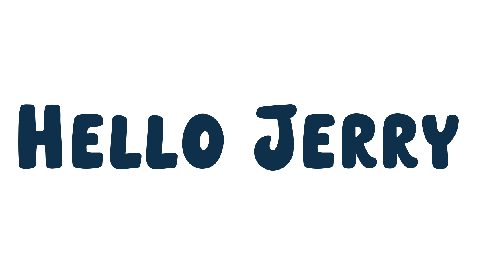 Hello Jerry, cartoon font preview