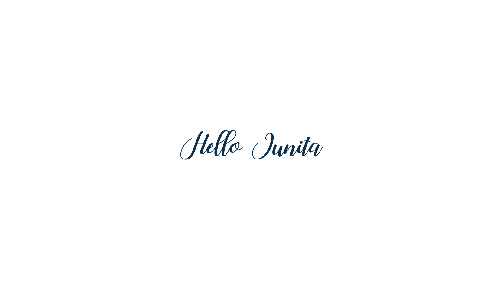 Hello Junita, script calligraphy fancy decorative font preview