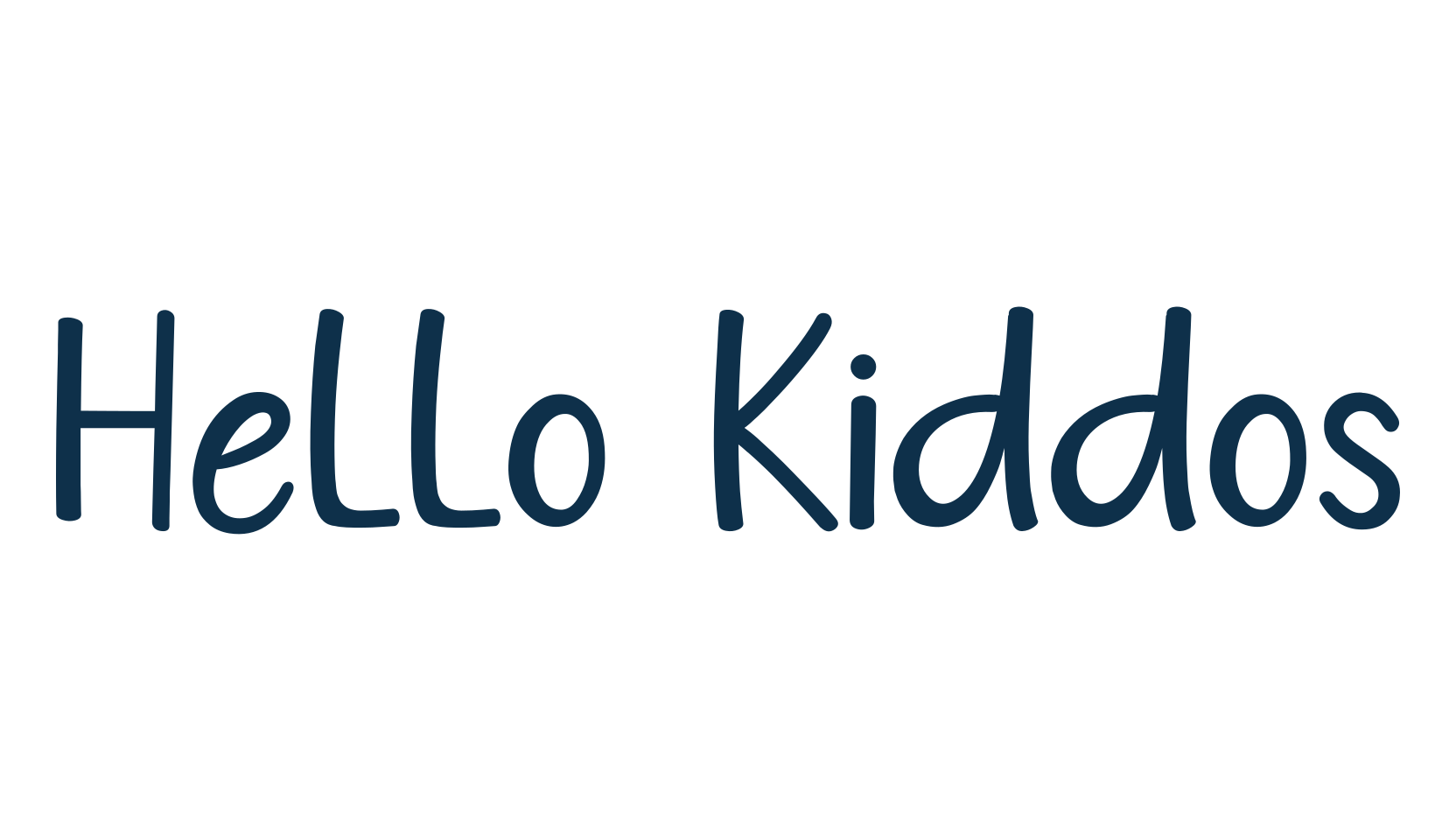 Hello Kiddos, script handwritten fancy decorative calligraphy font preview
