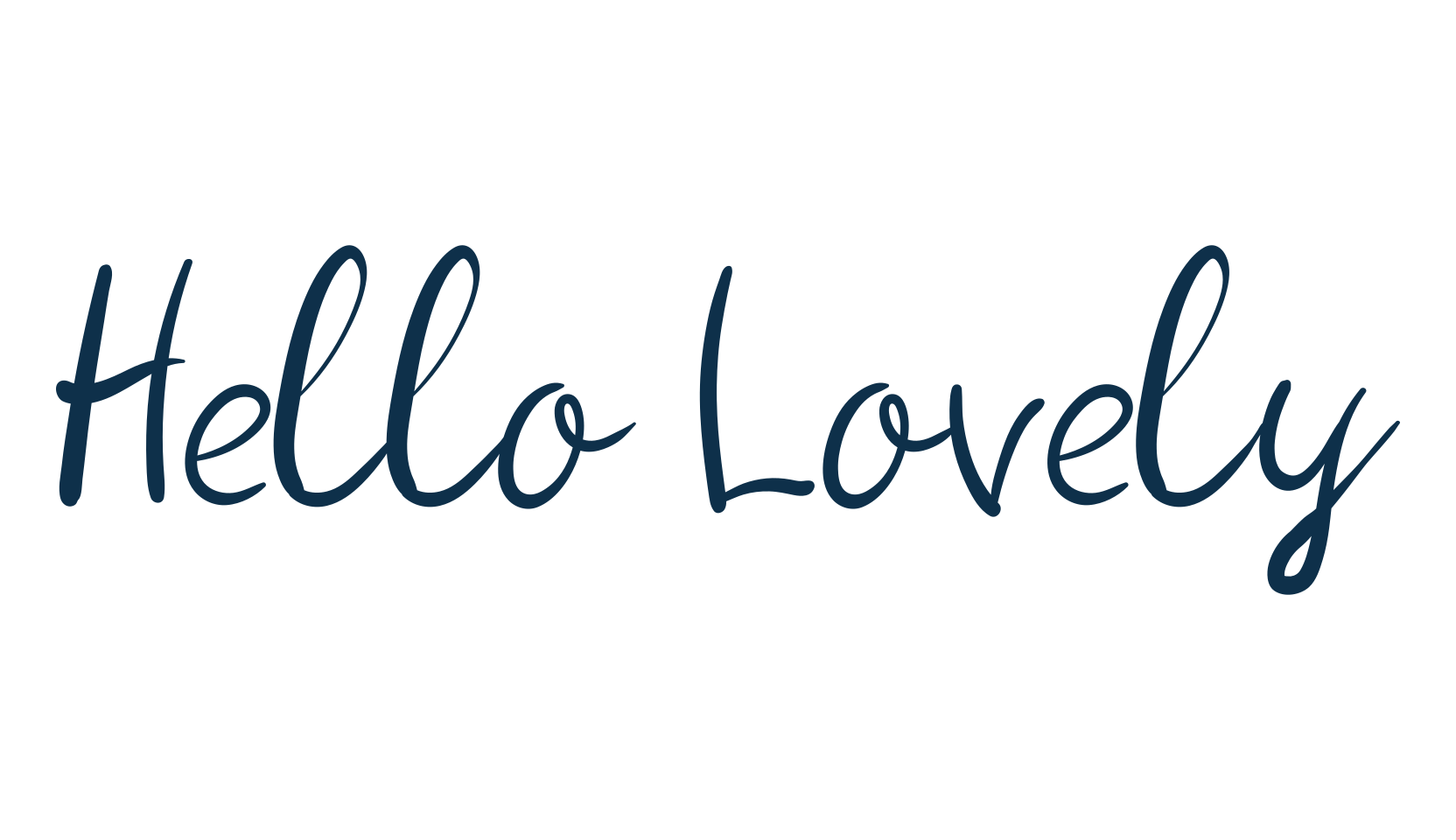 Hello Lovely, script handwritten fancy decorative calligraphy font preview