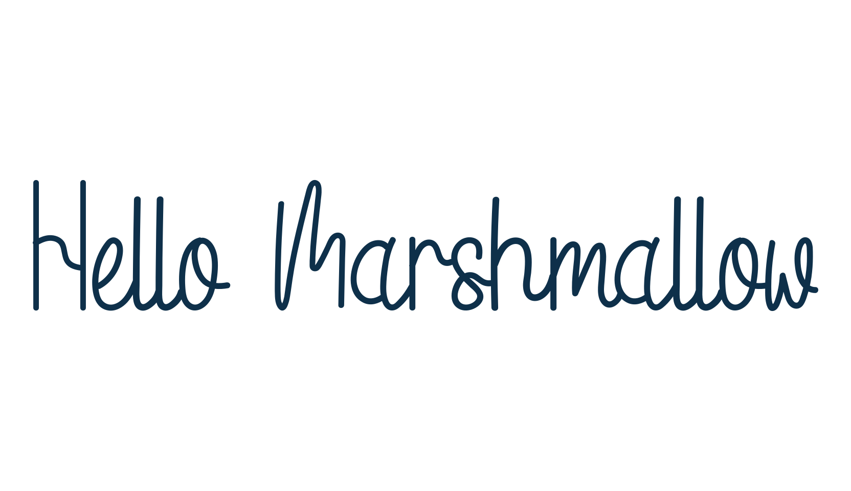 Hello Marshmallow, handwriting font preview