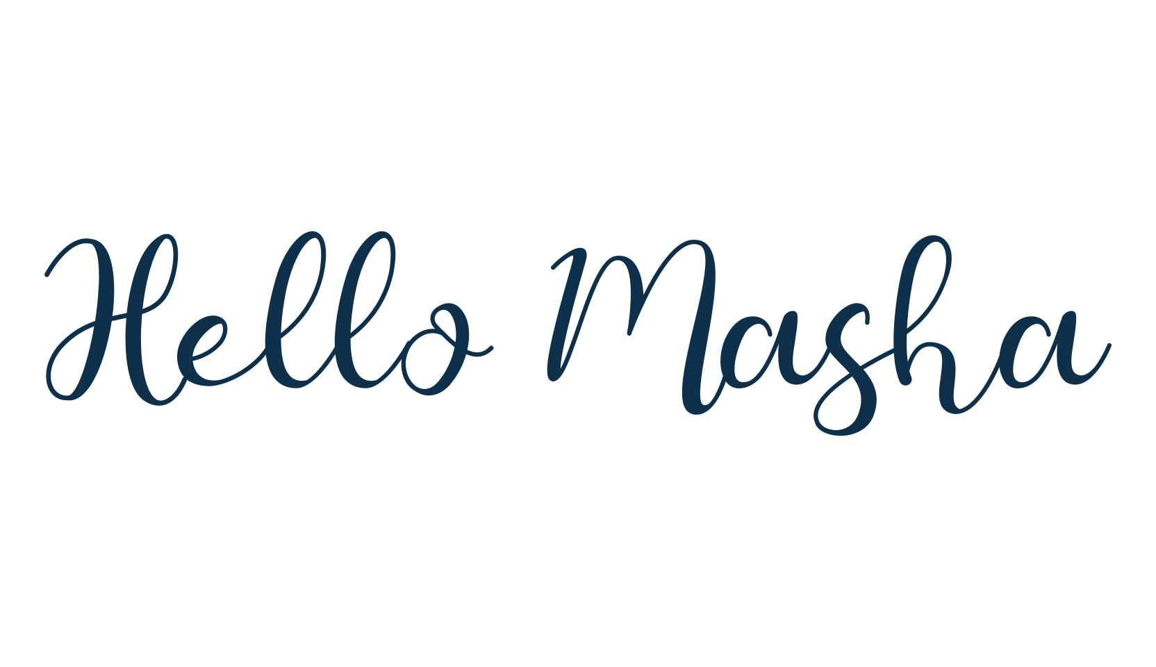 Hello Masha, script calligraphy fancy decorative font preview
