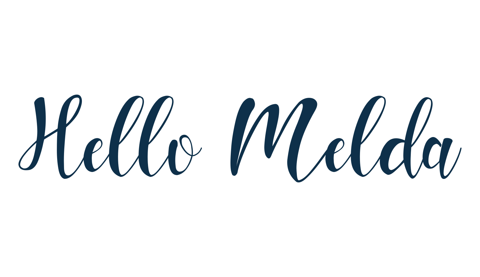 Hello Melda, handwriting font preview