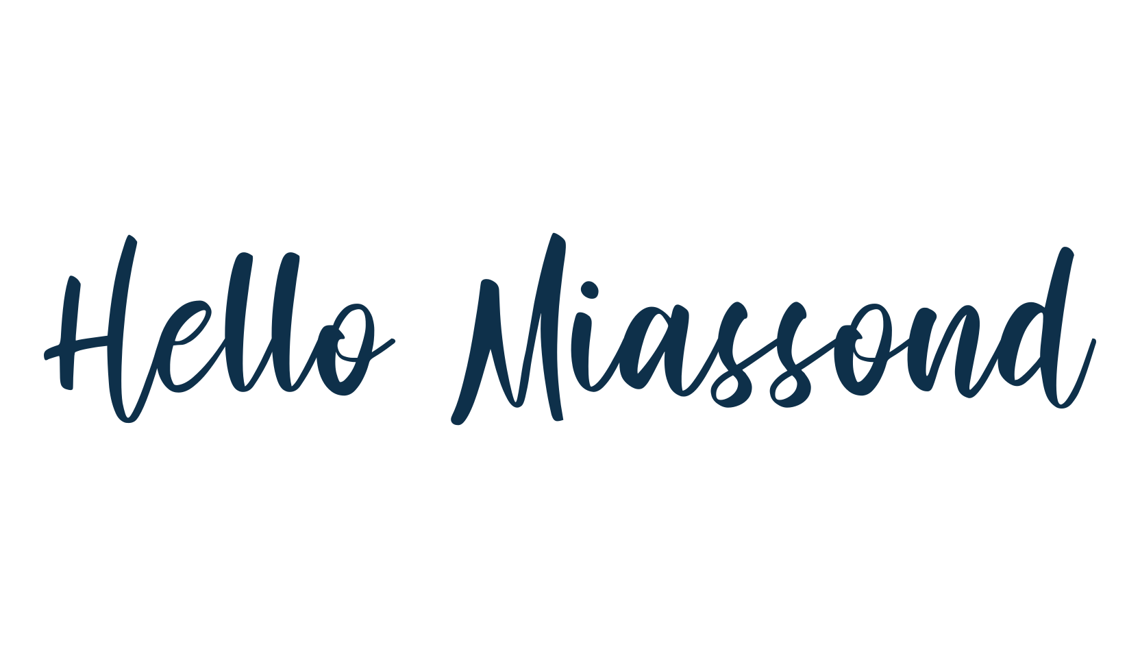 Hello Miassond, fancy decorative font preview