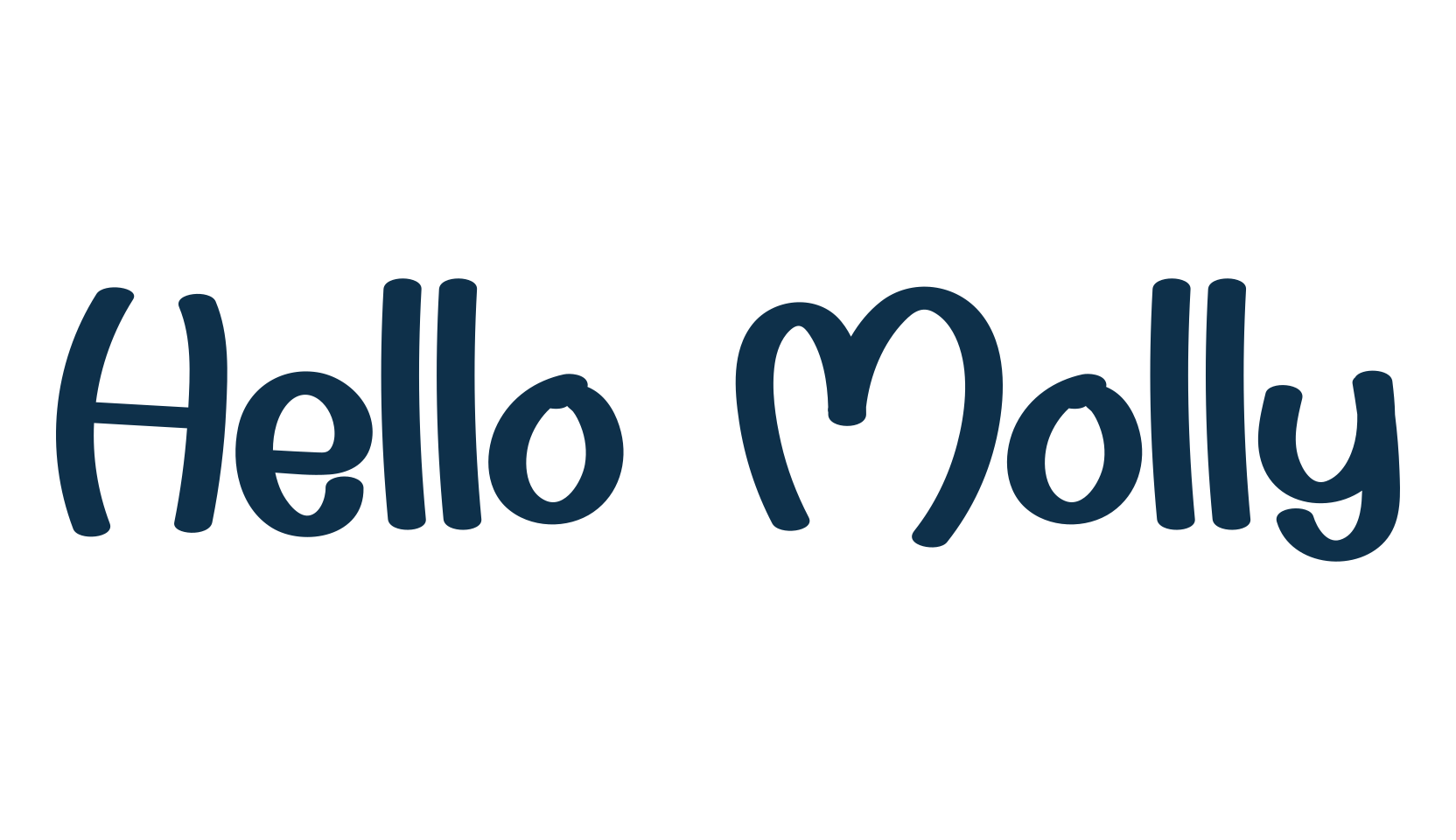 Hello Molly, fancy cartoon decorative font preview