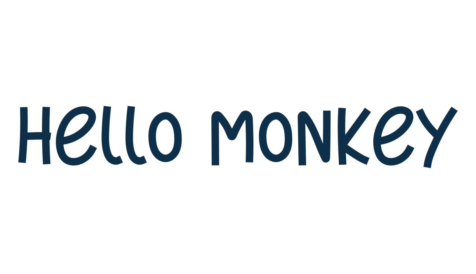 Hello Monkey, display market font preview
