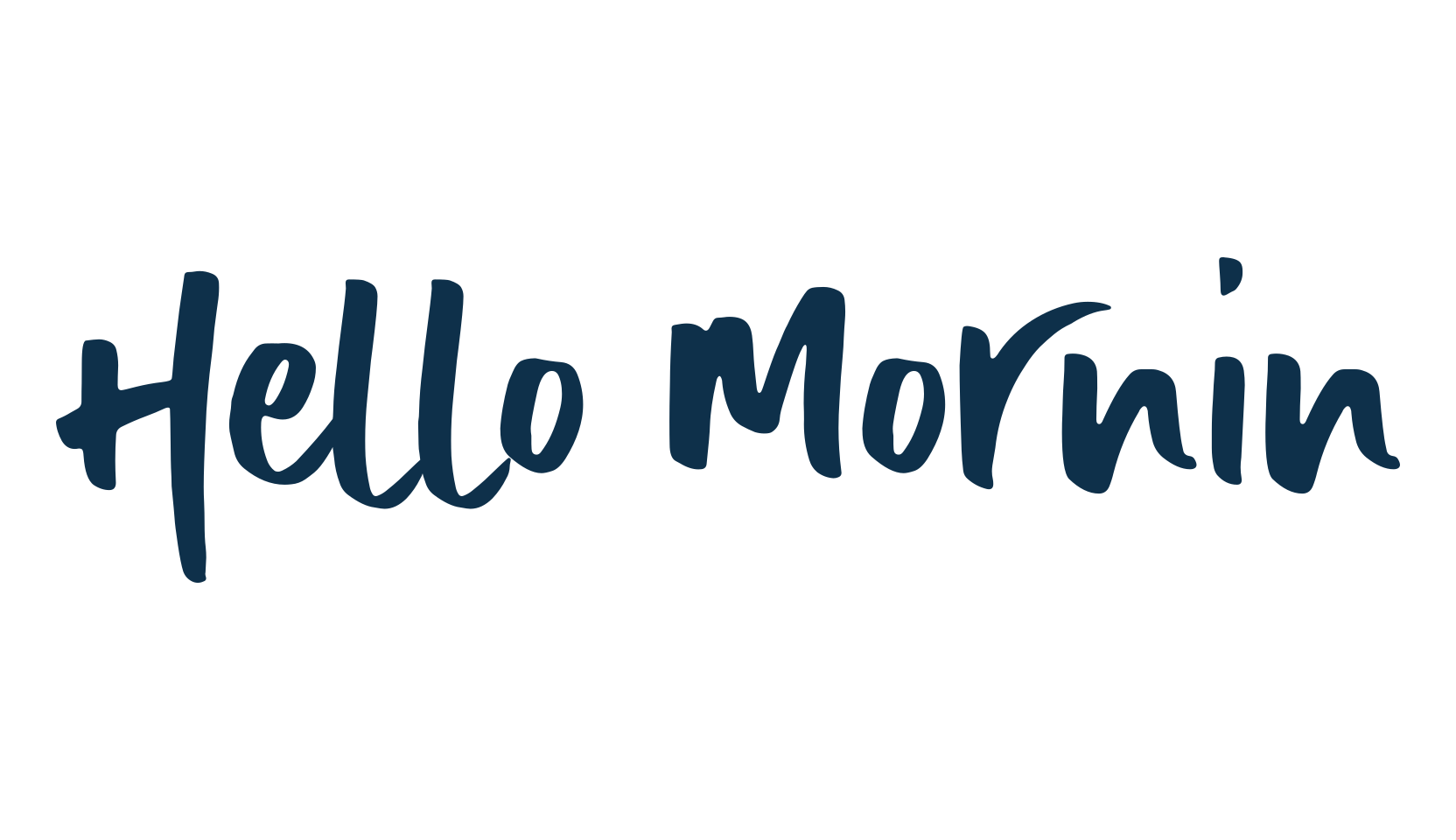 Hello Mornin, script handwritten fancy decorative calligraphy font preview