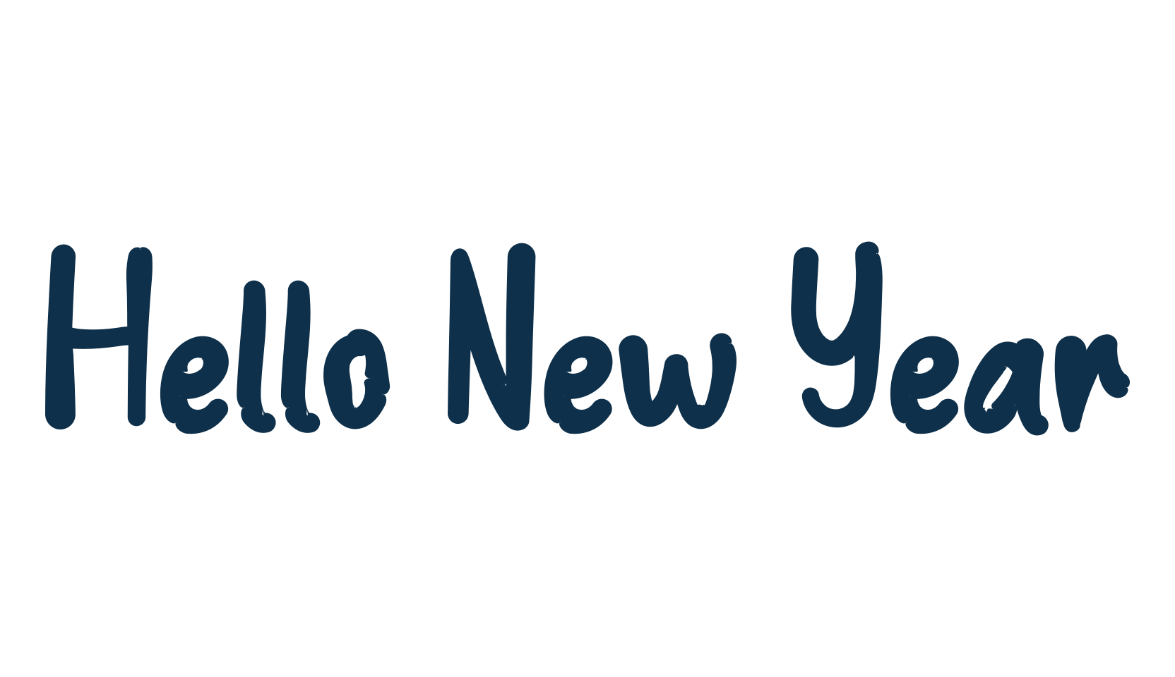 Hello New Year, brush font preview