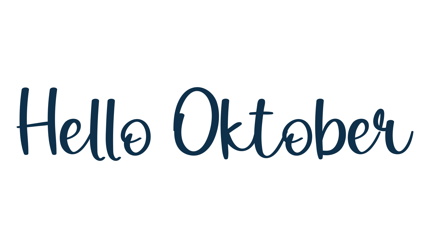 Hello Oktober, handwriting font preview