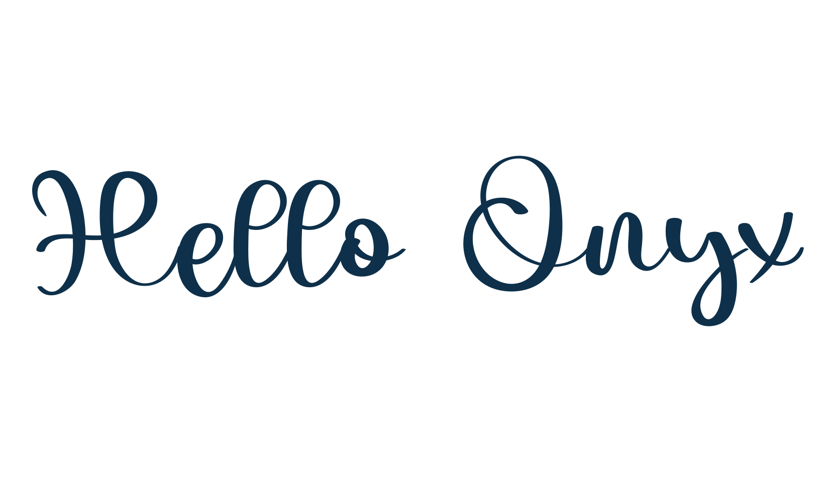 Hello Onyx, script calligraphy fancy decorative font preview
