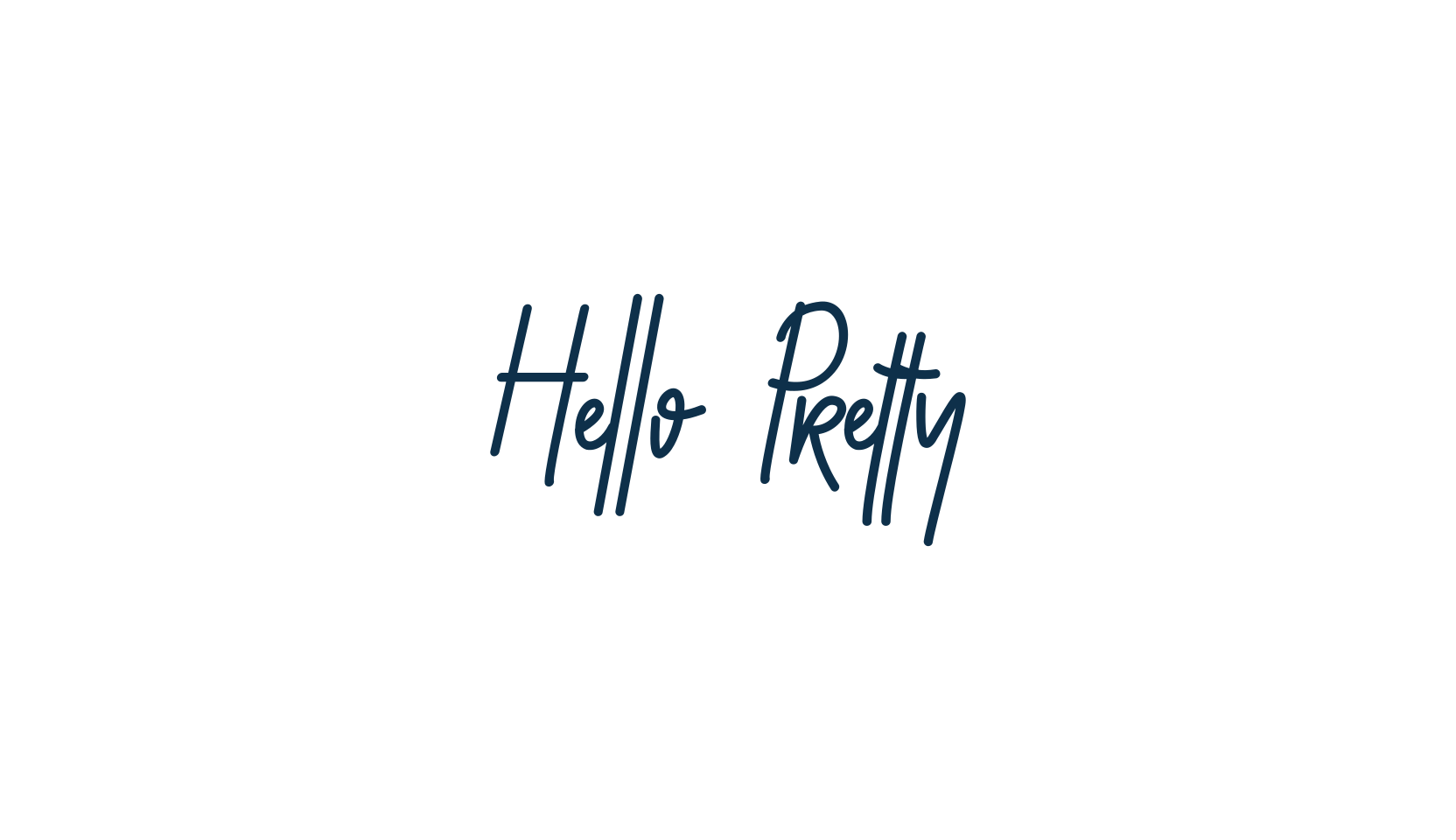 Hello Pretty, handwriting font preview