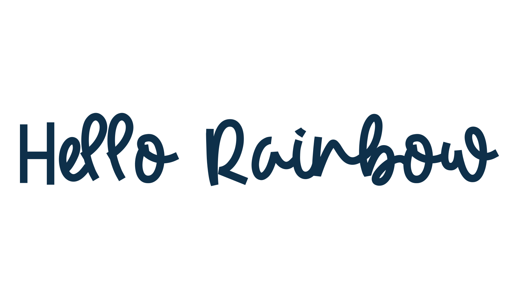 Hello Rainbow (hello-rainbow-2), display market font preview