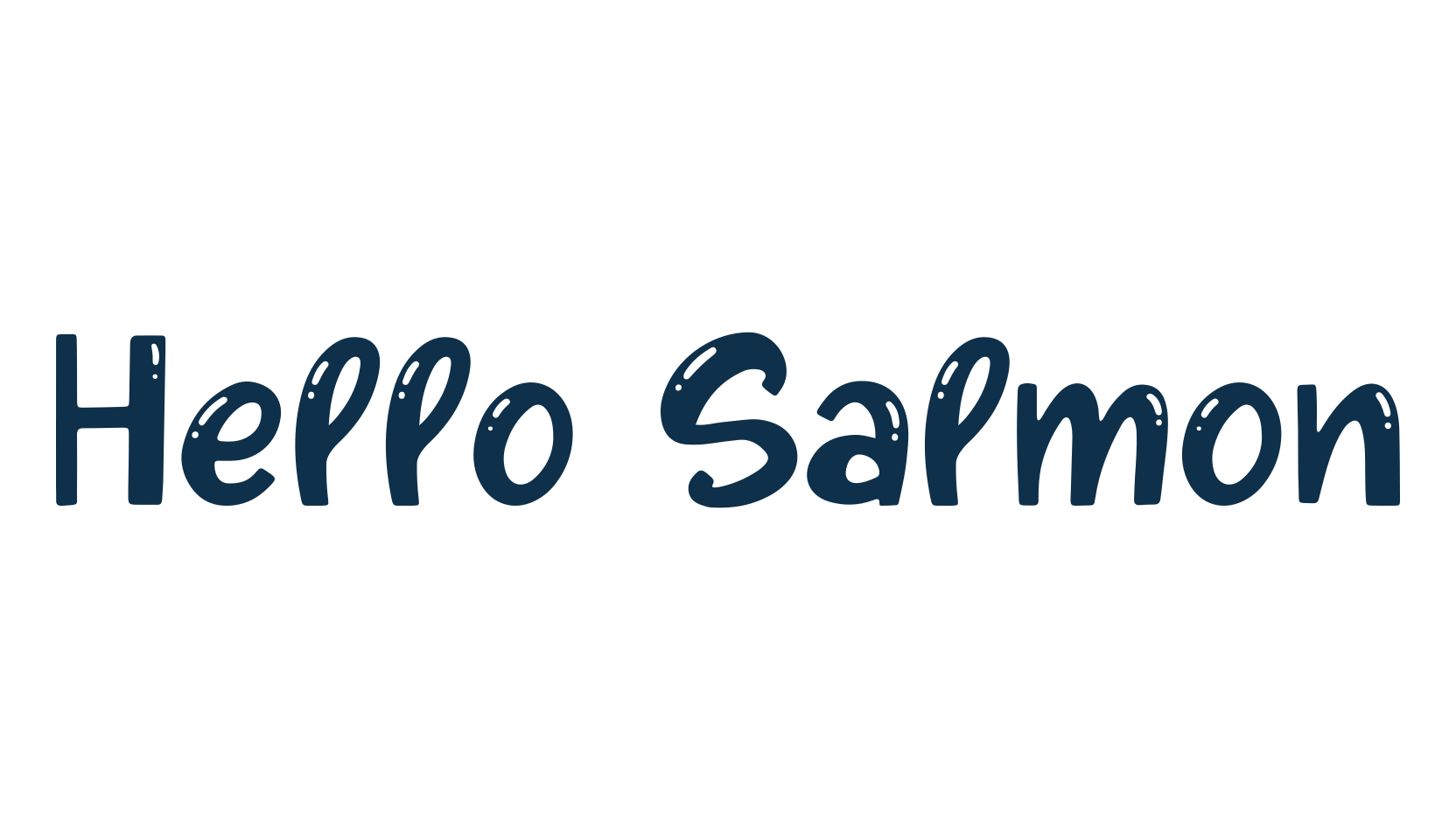 Hello Salmon, cartoon font preview