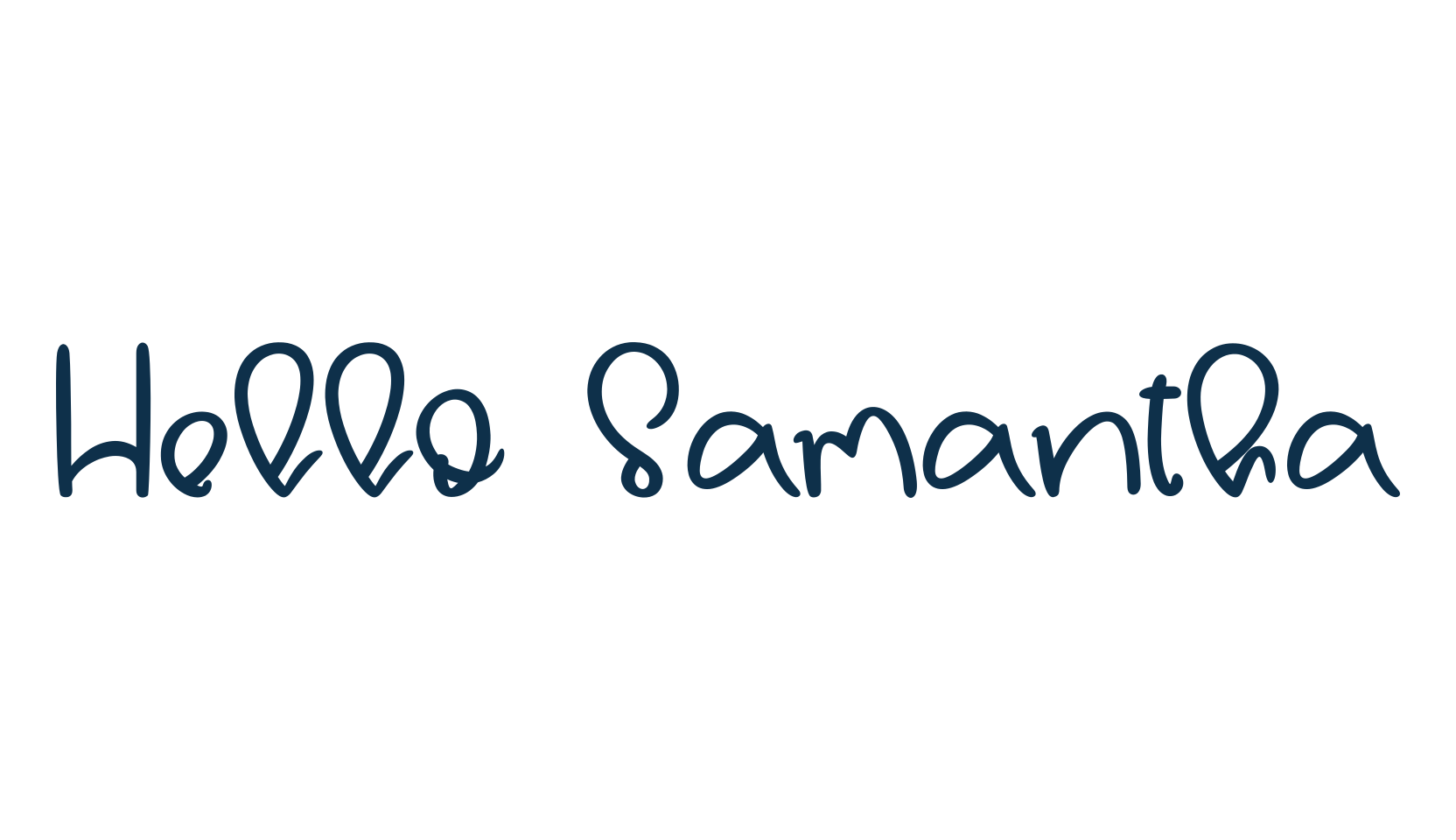 Hello Samantha (hello-samantha), fancy decorative font preview