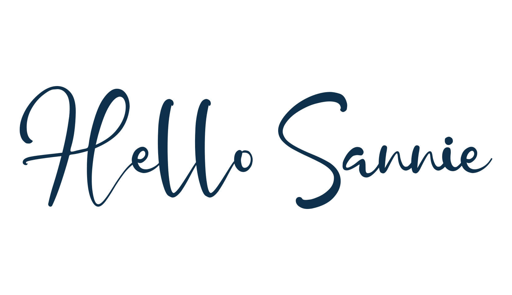 Hello Sannie, handwriting font preview