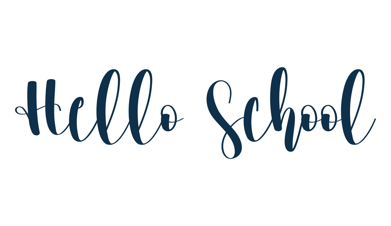 Hello School, script calligraphy fancy decorative font preview
