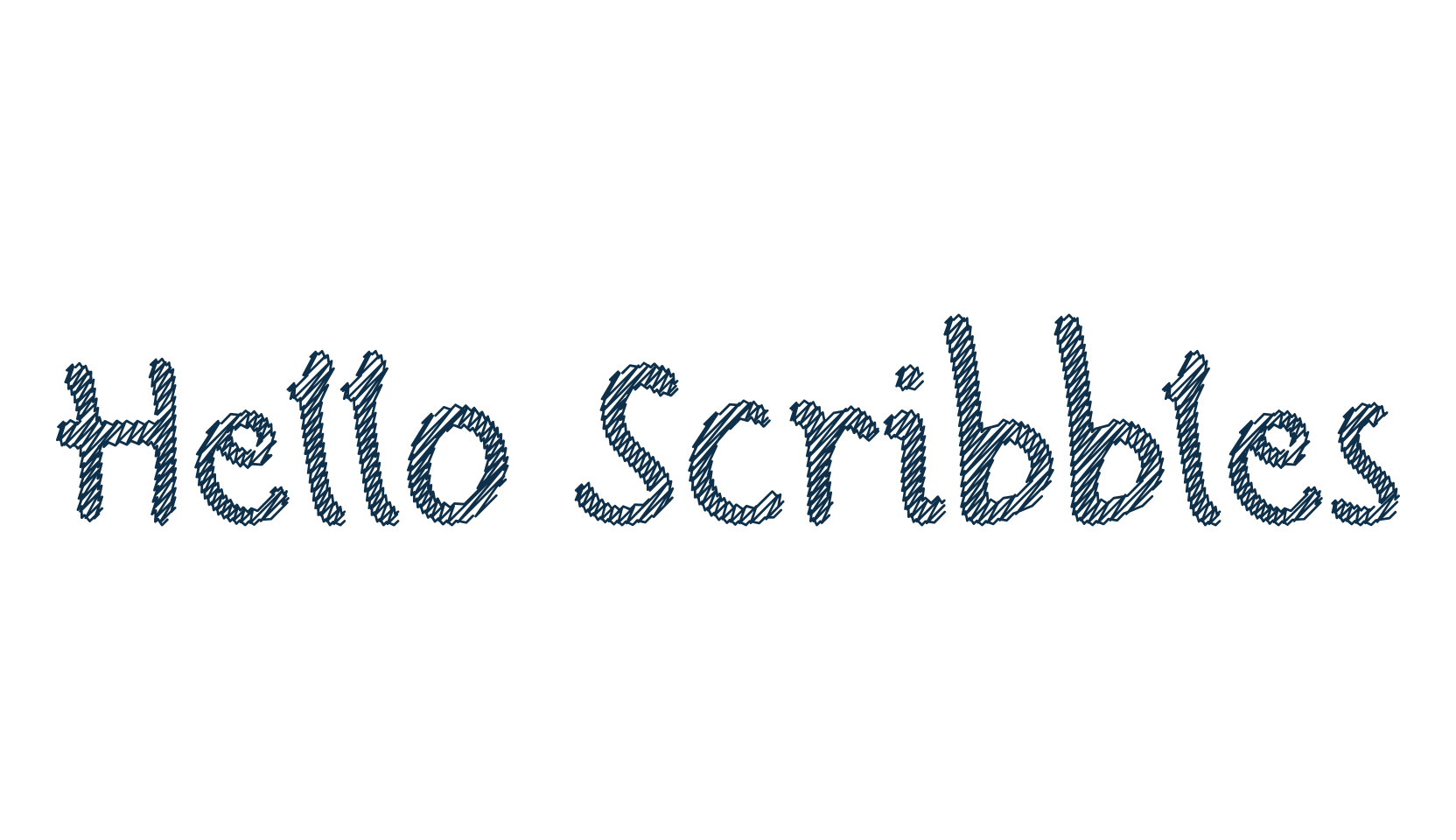 Hello Scribbles, various font preview