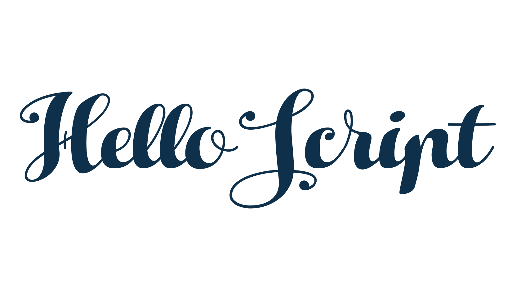 Hello Script, calligraphy font preview