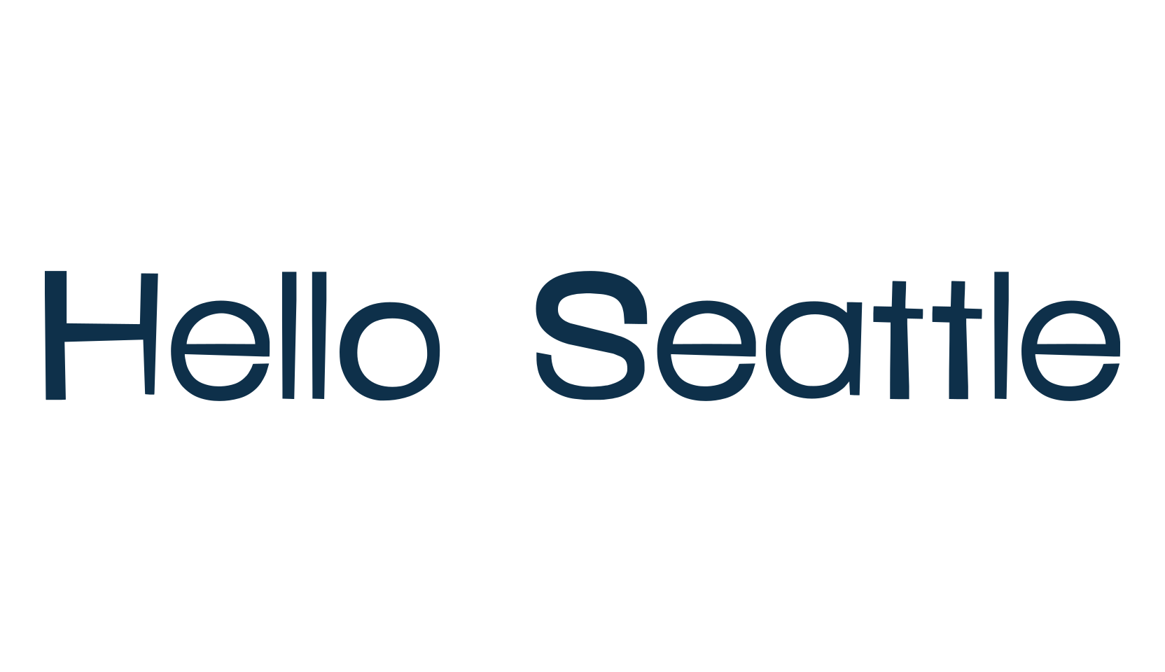Hello Seattle, fancy cartoon decorative font preview