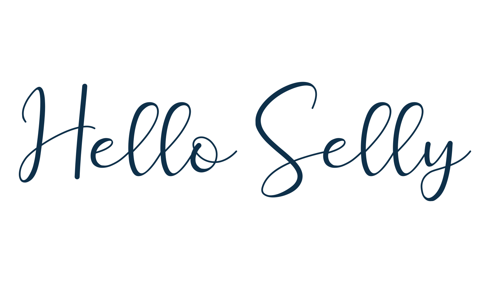 Hello Selly, calligraphy font preview