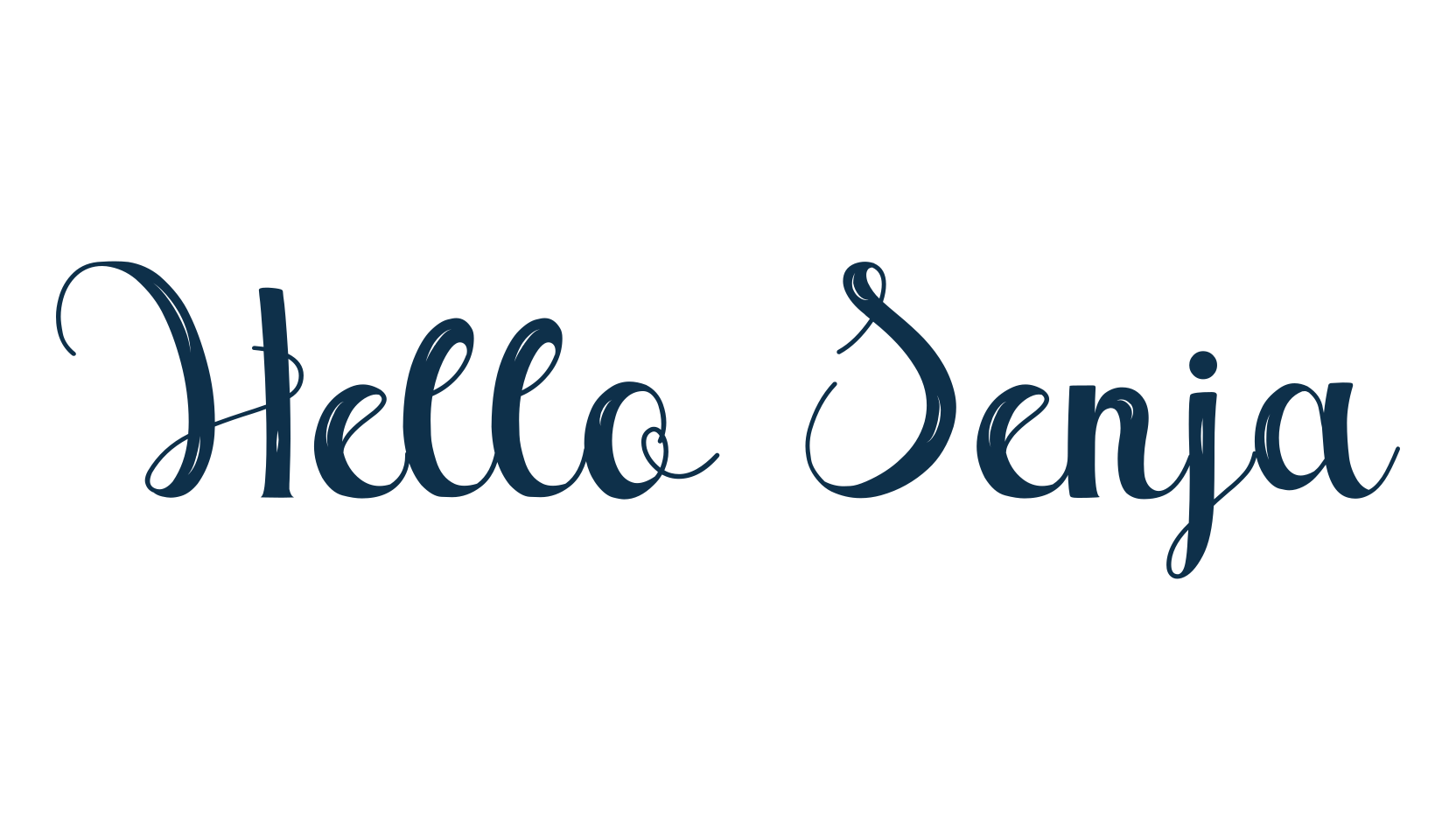 Hello Senja, fancy decorative font preview