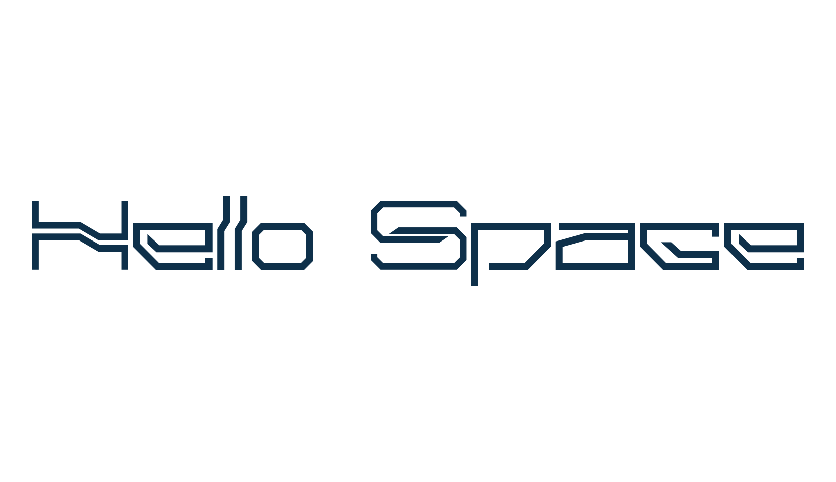 Hello Space, techno sci-fi font preview