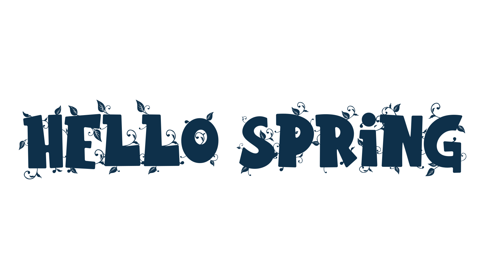 Hello Spring, decorative font preview