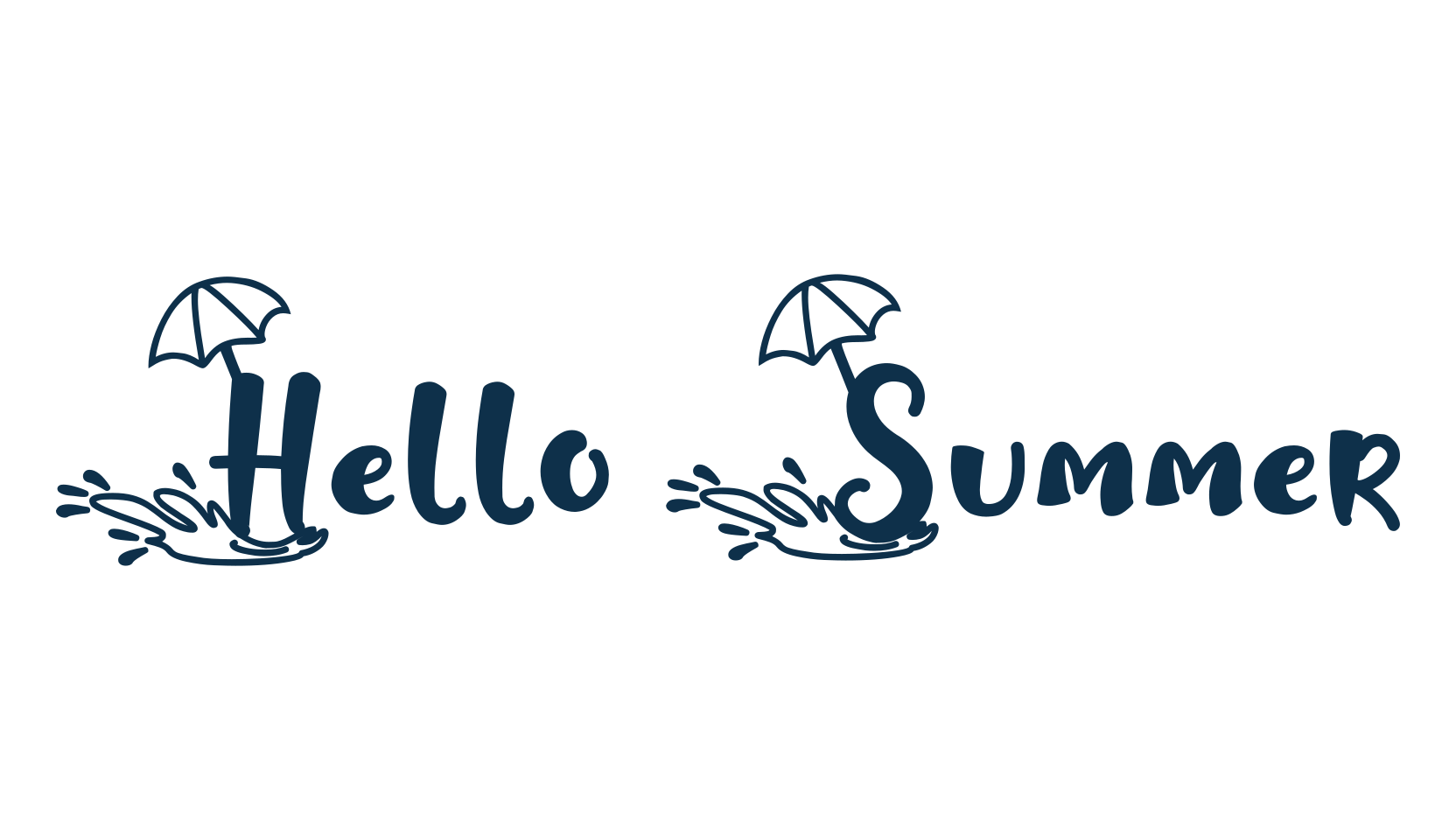 Hello Summer, fancy decorative font preview