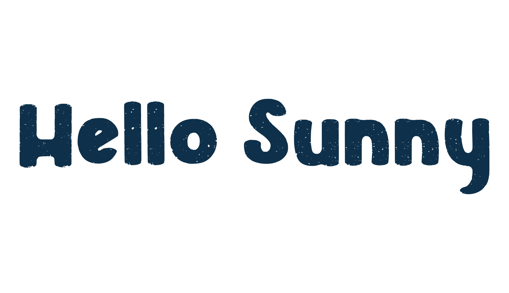 Hello Sunny, cartoon font preview