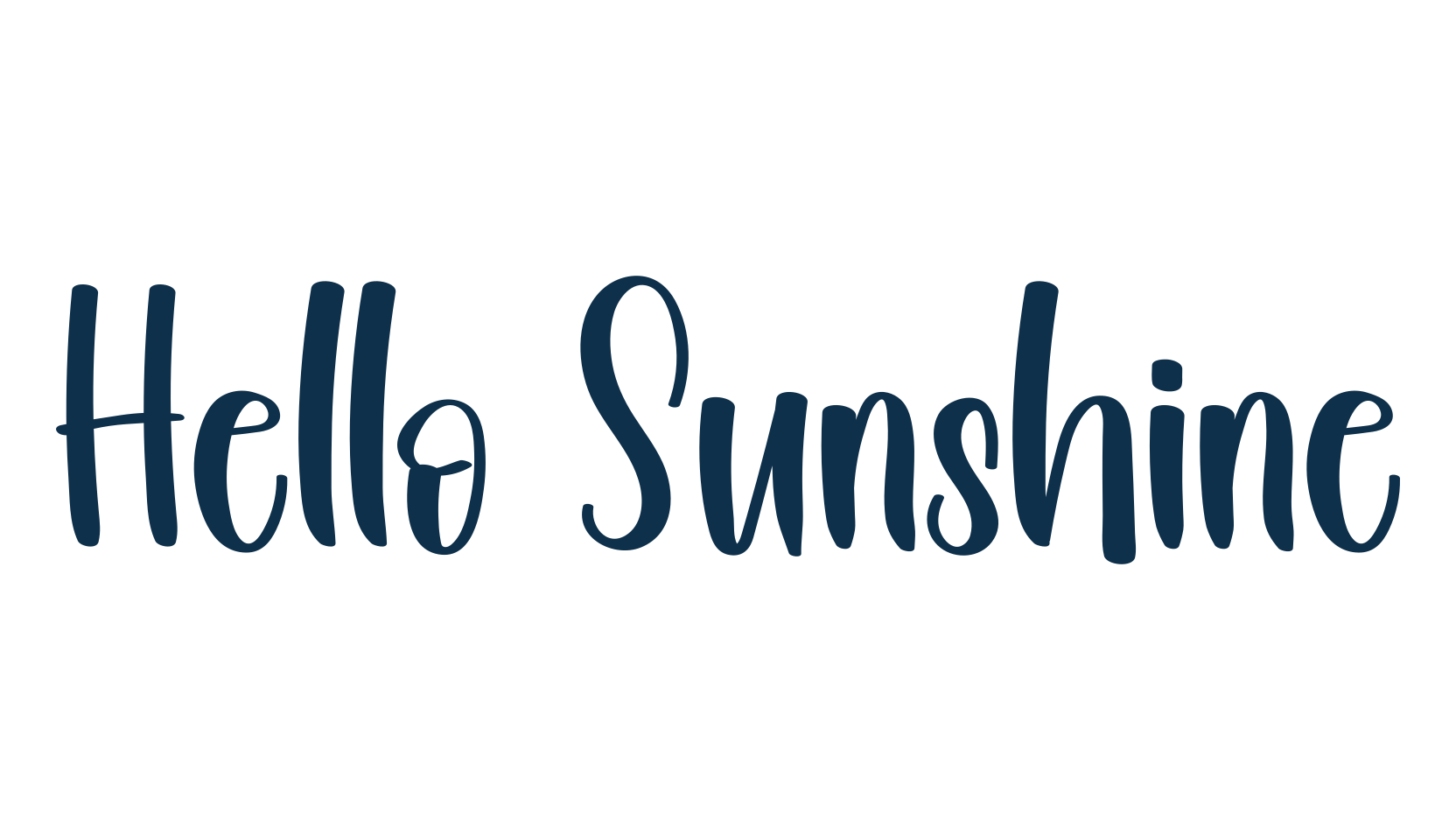 Hello Sunshine, handwriting font preview
