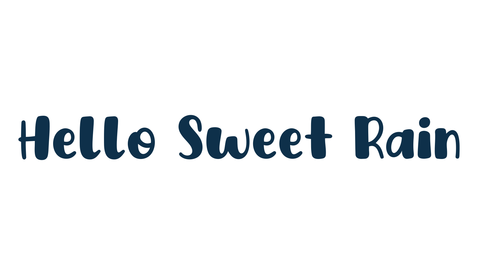 Hello Sweet Rain, cartoon font preview