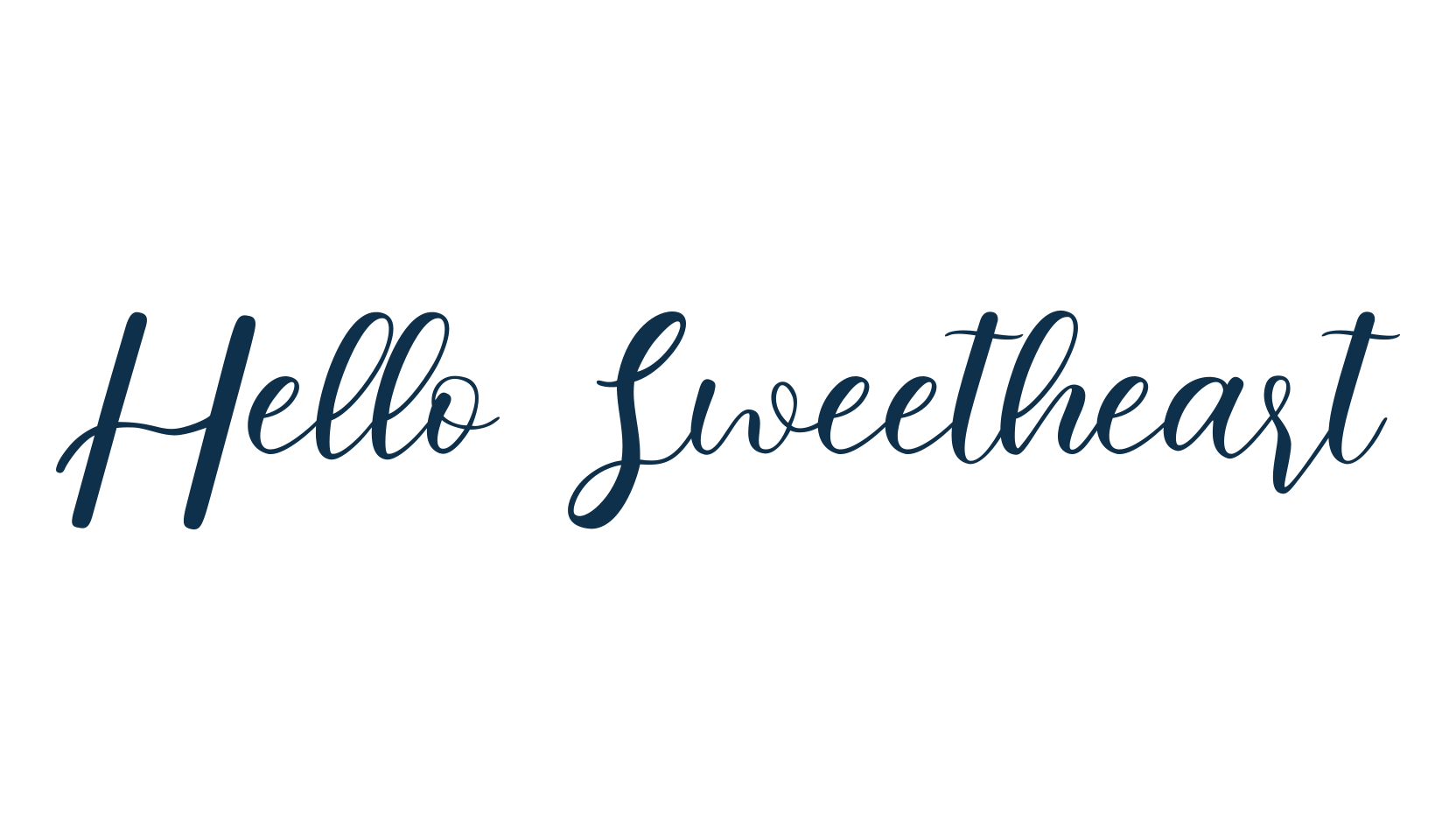 Hello Sweetheart, script calligraphy fancy decorative font preview