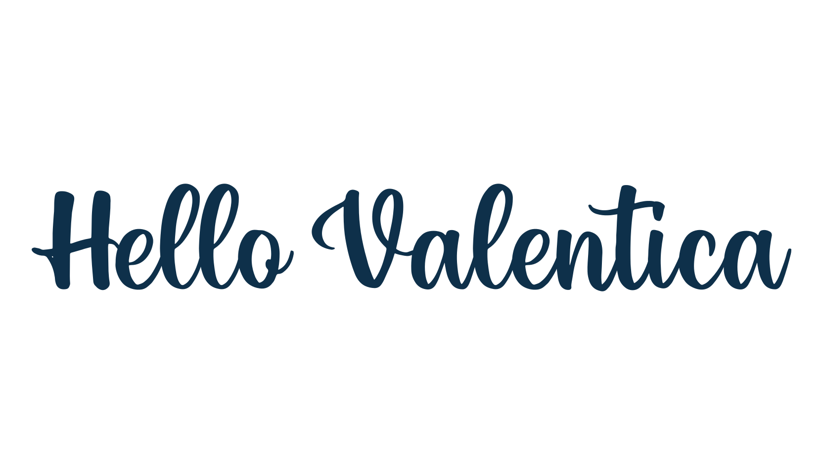 Hello Valentica, calligraphy font preview