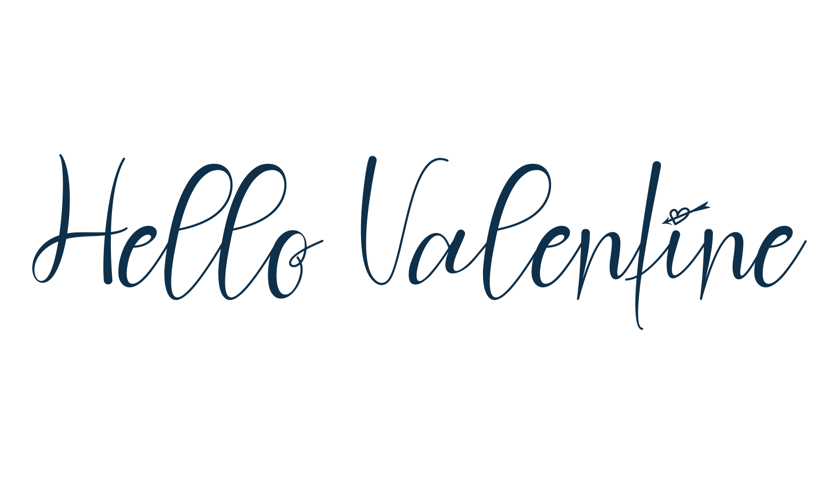 Hello Valentine, fancy decorative font preview