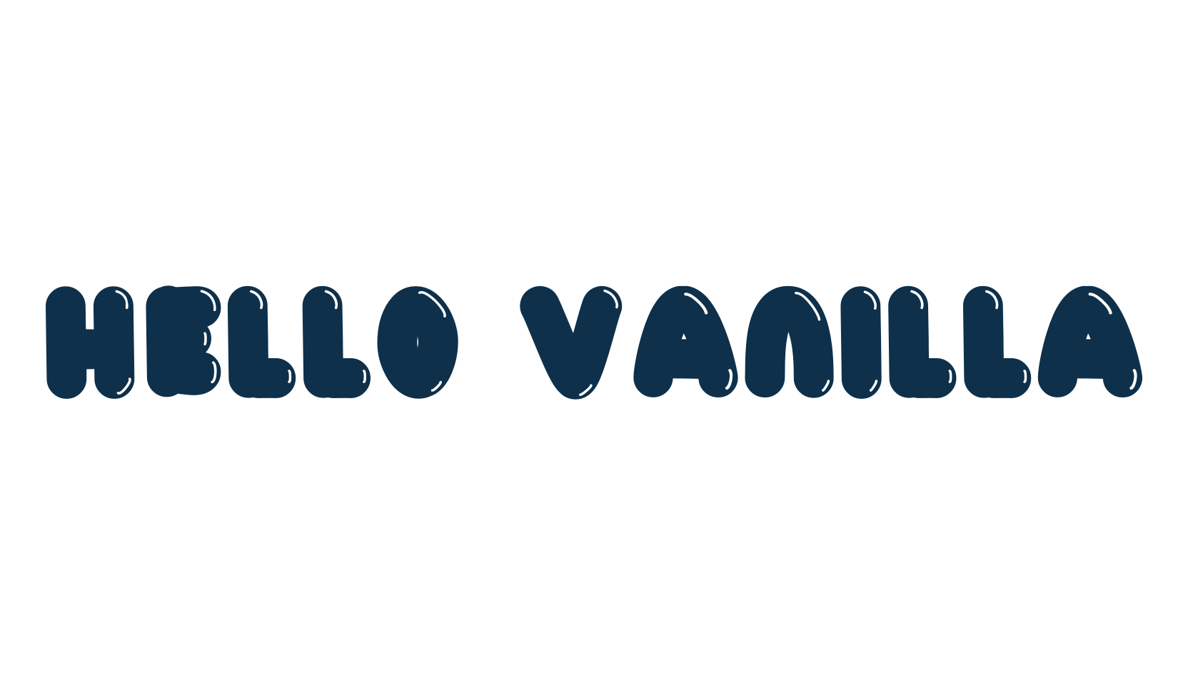 Hello Vanilla, cartoon font preview