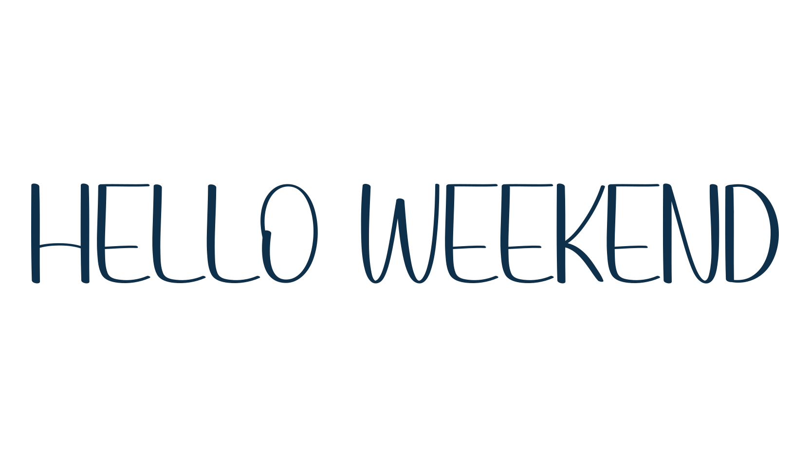 Hello Weekend, fancy decorative font preview